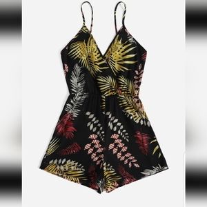 SHEIN Tropical Print, Women's Romper